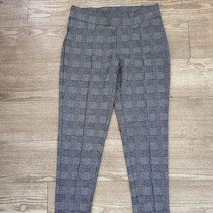 Gray Plaid Women's Pants